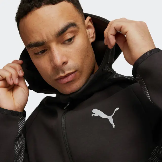 Puma Evostripe Full-Zip Hoodie (675930-01) - Μαύρο - S 3