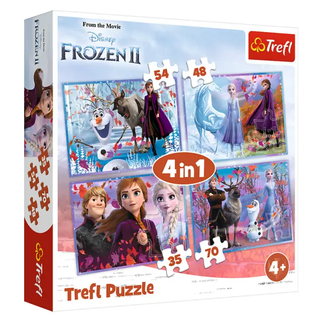 Παζλ Trefl 4 σε 1 Disney Frozen II .