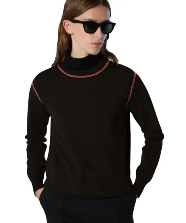 North Sails - Γυναικείο Πουλόβερ Viscose crew-neck 095516-000-0937 Μαύρο 2