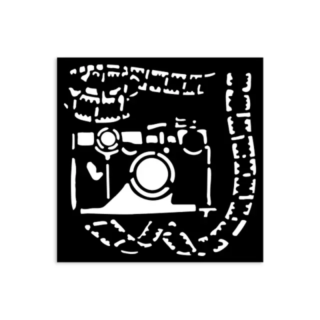 Thick Stencil 12x12cm, Stamperia, Art of Travelling, Photography