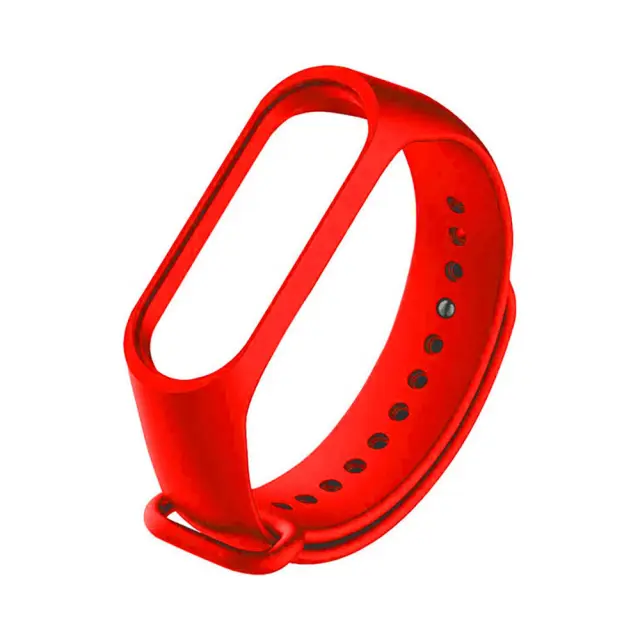 Λουράκι Σιλικόνης Για Xiaomi Mi Band 3 / Mi Smart Band 4 Κόκκινο