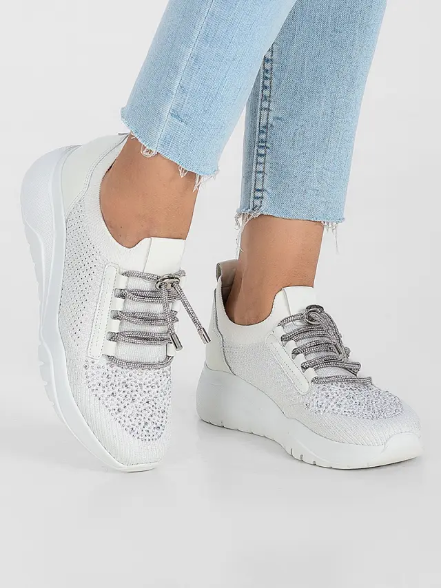 Gabor Sneakers Γυναικείο δέρμα/ύφασμα Άσπρο GAB/73455 41-WEISS 2