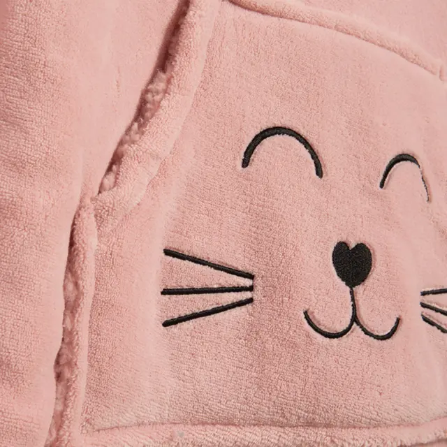 Nef-Nef Homeware Πόντσο Smiling Cat 4-6 Ετών 4-6 Years Pink 2