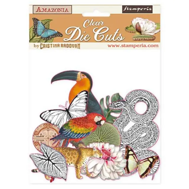 Διαφανή Διακοσμητικά Clear Die Cuts Stamperia - Amazonia