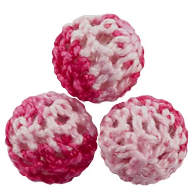 Χάντρα Μάλλινη Round Rose Mix 12mm - 5τεμ