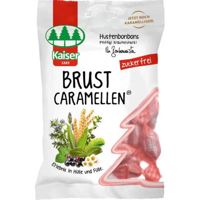 Kaiser Brust Caramellen Καραμέλες για τον Βήχα και τον Ερεθισμένο Λαιμό με 15 βότανα 75g