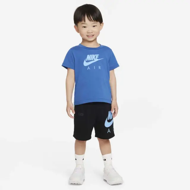 Nike Boy's Sportswear Air Tee+ Short Set Μπλε - Μαύρο 66J316-023 (Nike) - 12 Months