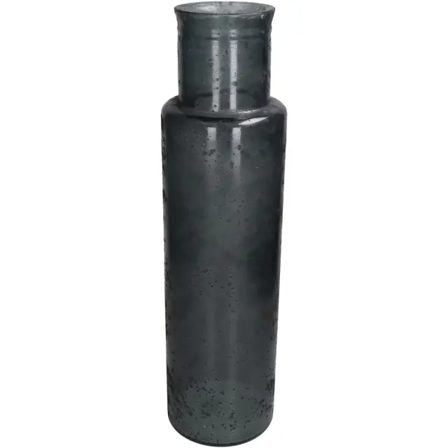 Βάζο Γκρι Ανακυκλωμένο Γυαλί 15x15x55cm