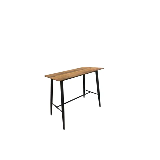 Τραπέζι LAVIDA Bar Antique/Μαύρο Ξύλο/Μέταλλο 120x60cm