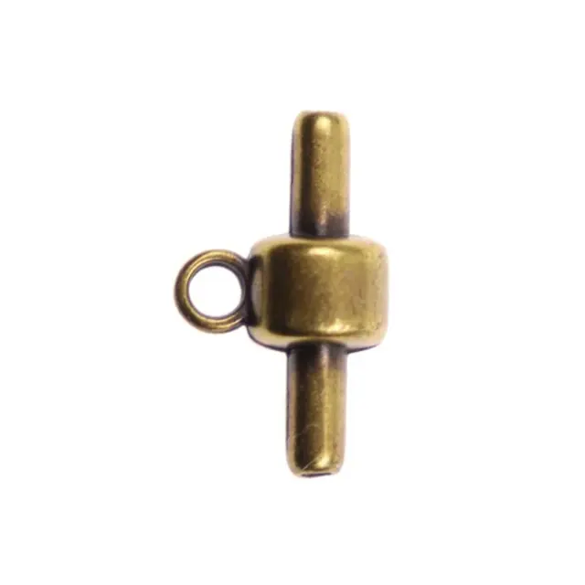 Σύνδεσμος για Κορδόνια Καουτσούκ - Antique Brass - 22x3.5mm - 5τεμ