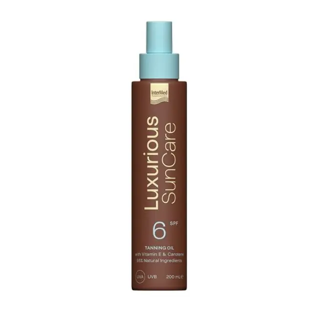 Intermed Luxurious Sun Care Tanning Oil SPF6 Ξηρό λάδι για Γρήγορο + Έντονο Μαύρισμα, 200ml