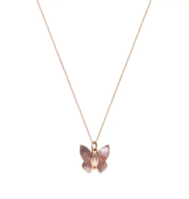 Κολιέ ALVIERO MARTINI 1A CLASSE Papillons necklace 1698714 Ροζ Χρυσό
