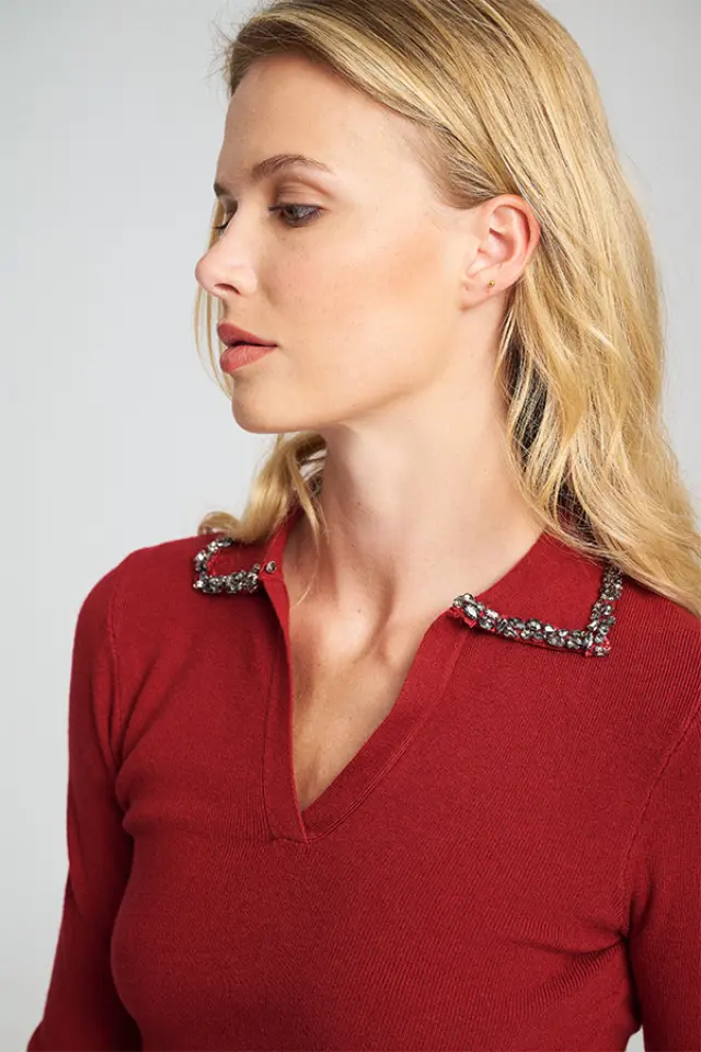 Πλεκτό με Γιακά Anabela Sweater - XS