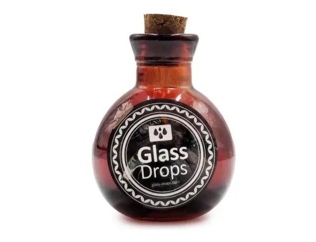 Διακοσμητικό Μπουκάλι με πώμα Glass Drops Βοlas (5321DB738) Aπό 100% ανακυκλωμένο γυαλί, Xωρητικότητας 125ml, Διαστάσεων Ø 7 x Υ 10 cm, Τerracotta 5321DB738 3