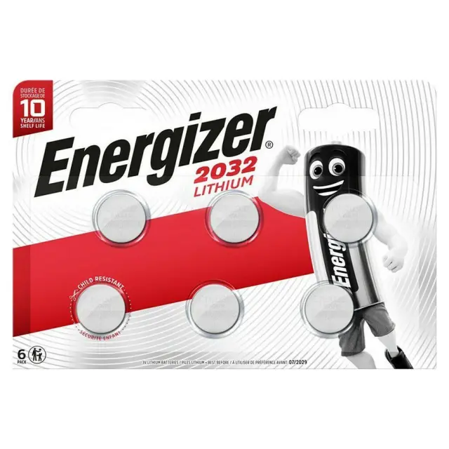 ENERGIZER Lithium CR2032 μπαταρίες λιθίου ρολογιών 3V 6τμχ