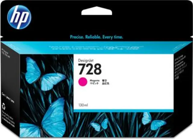 HP 728 Γνήσιο Μελάνι Εκτυπωτή InkJet Ματζέντα (F9J66A)