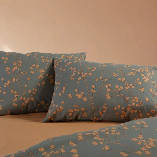 Σετ Παπλωματοθήκη Βαμβακερή Μονή Floriva 170x240 Nef Nef Homeware, 100% ΒΑΜΒΑΚΙ - GREEN (040844) 3