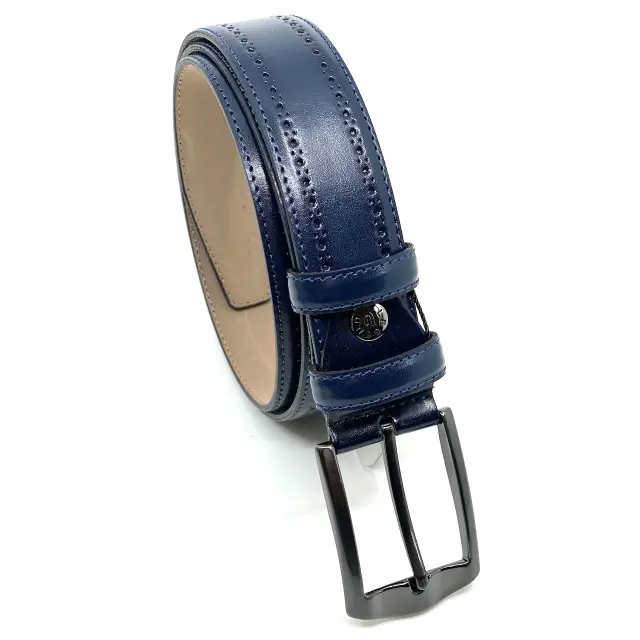 Μπλε Ζώνη P.U. Leather 3,5 cm - 110cm 3