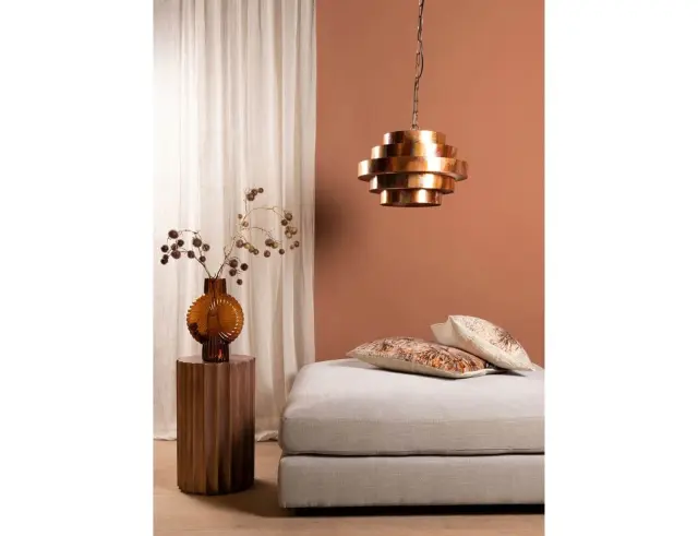 Φωτιστικό Οροφής Zanth PTMD Luxury Living Μονόφωτο, με λαμπτήρα E27 και διαστάσεις 42x42x29.5cm - Copper 122035 2