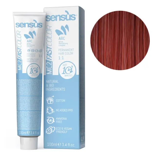 Sensus MC2 Fast Color 6.5 Dark Red Blonde 100ml - (μόνιμη βαφή χωρίς αμμωνία για γρήγορη εφαρμογή)