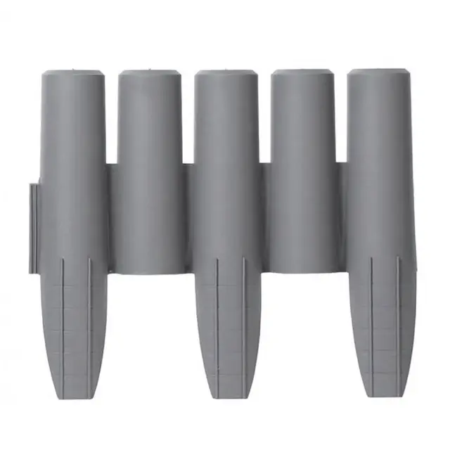 Prosperplast IPAL5-S443 Φράχτης κήπου πλαστικός Palisada (10τμχ) 2,70m x 24Υcm Γκρί /103764