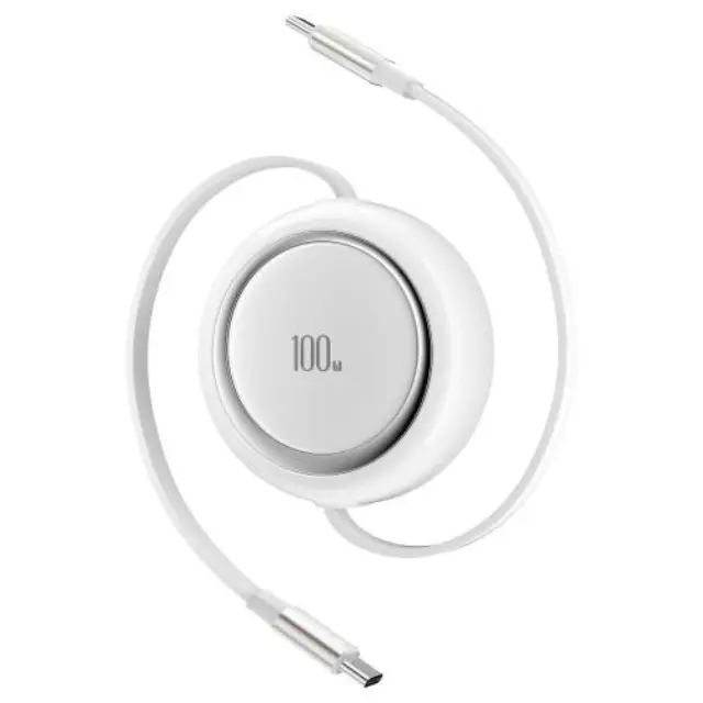 Καλώδιο Σύνδεσης USB 2.0 Devia EC317 USB C σε USB C PD 100W 1m Stretchable Pro2 Λευκό N69155