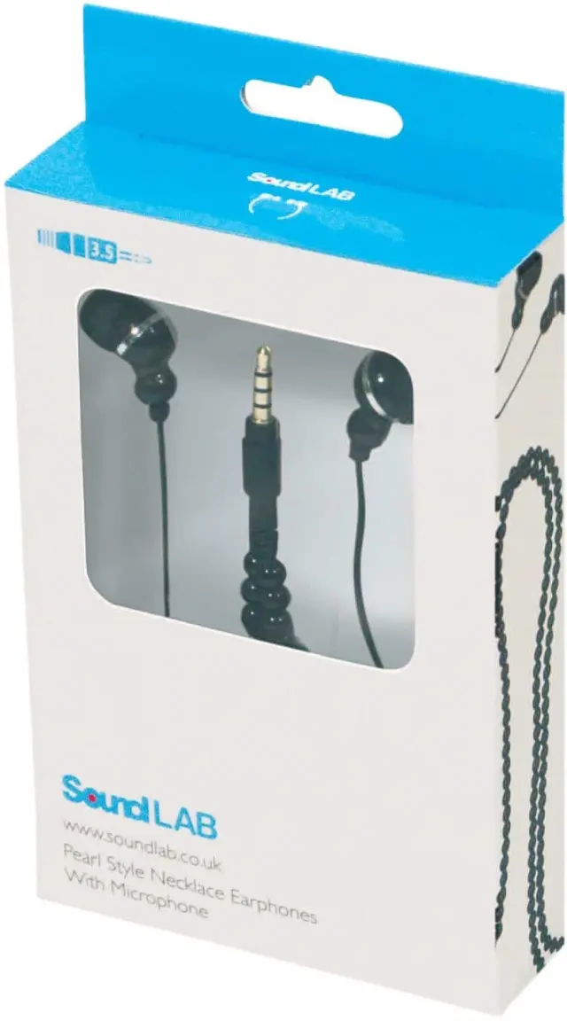 SOUNDLAB SoundLAB Pearl Style Necklace Earphones with Microphone (G143KB) 2