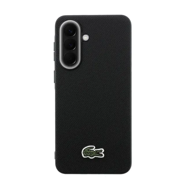 Lacoste Iconic Petit Pique Woven Logo MagSafe Case for Samsung Galaxy A57 Black 3