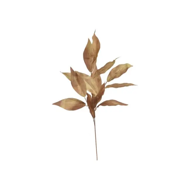 Κλαδί τεχνητό με φύλλα, καφέ, 108cm