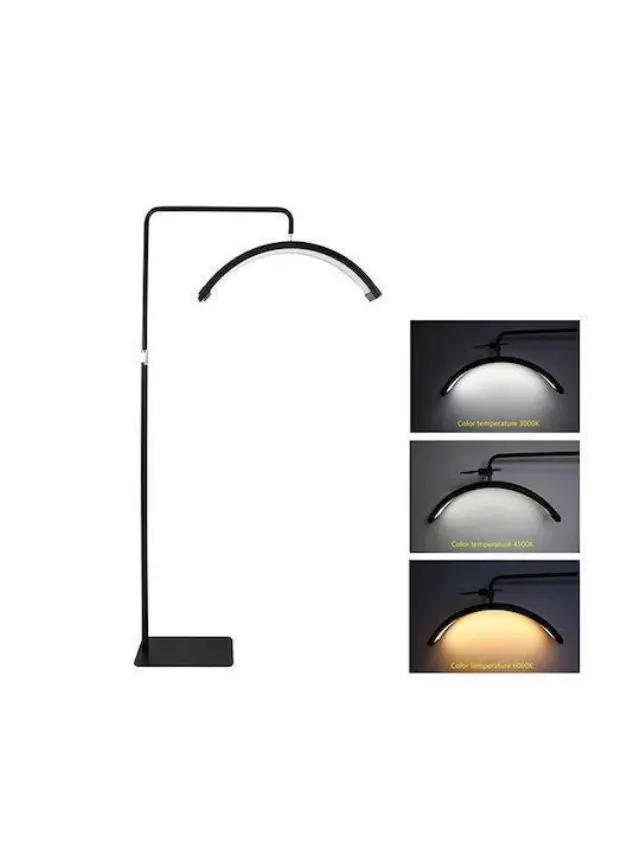 Επιδαπέδια Λάμπα Led Half Moon με Remote Control HD-M6X Μαύρο