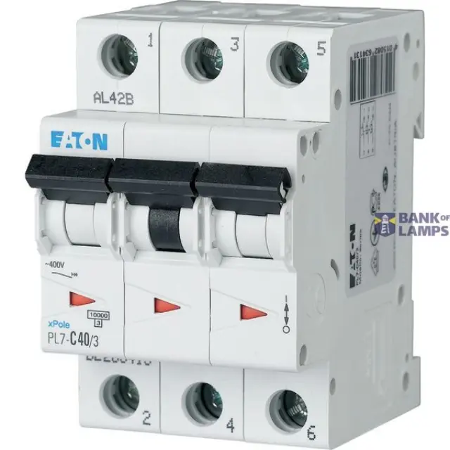 PL7-B40/3 Miniature circuit breaker (MCB), 40 A, 3p, characteristic: B