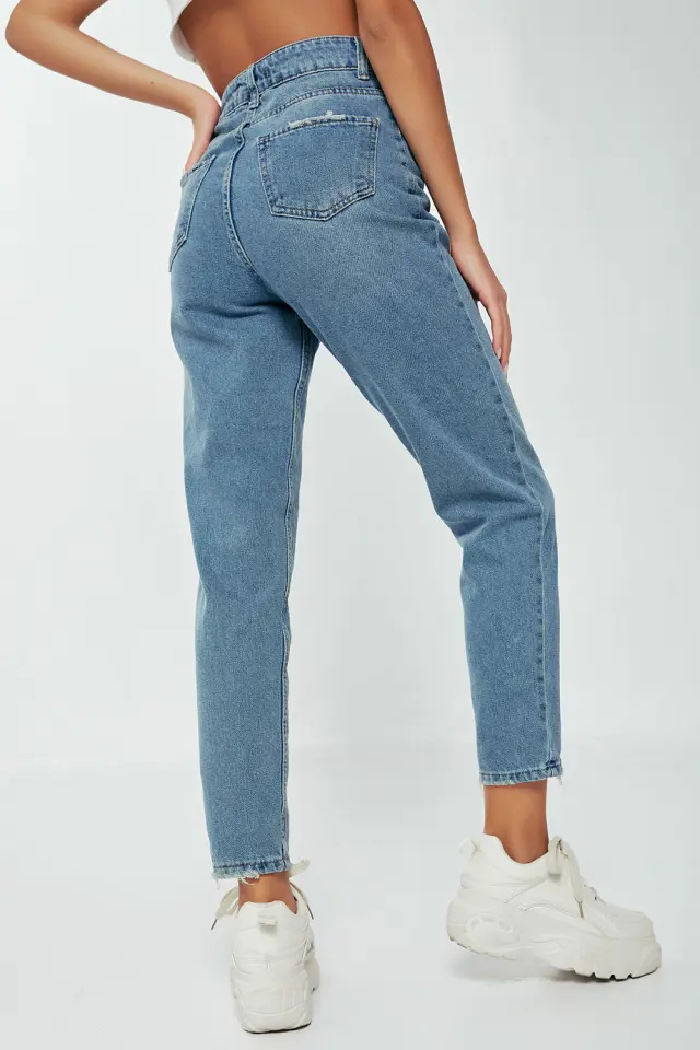 Παντελόνι Jean MomFit Μπλε Μπλέ 3