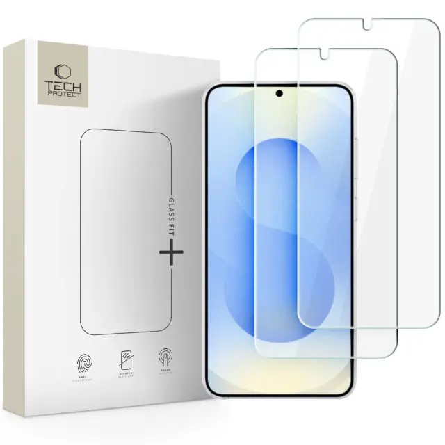 Tech-protect Glass Fit+ 2-pack Galaxy S26+ Plus Clear