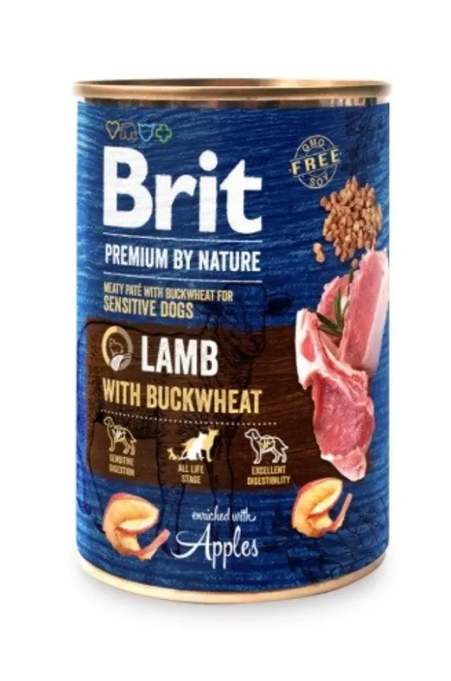 BRIT Premium by Nature Lamb with Buckwheat - Wet dog food - 400 g