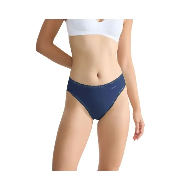 Sloggi Γυναικείο Slip GO Crush High Leg - Τριπλό Πακέτο, Χρώμα Πολύχρωμο-Μπλε-Γαλάζιο - S 2