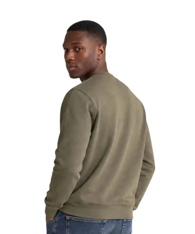 Calvin Klein - Ανδρική Μακρυμάνικη Μπλούζα French Terry Woven Label LV04RG268G-LDY Λαδί 3