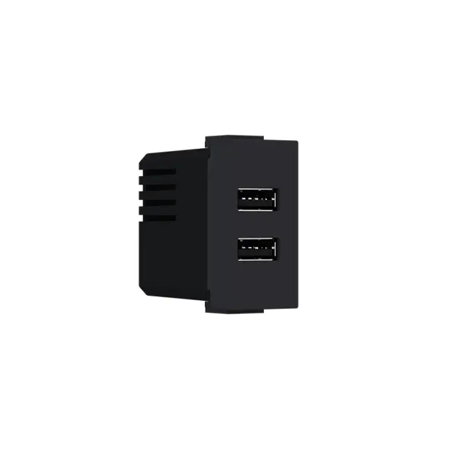 MODYS ΠΡΙΖΑ ΤΡΟΦΟΔΟΣΙΑΣ USB 2XUSB A+C ΜΑΥΡΟ ΜΑΤ 5VDC 3A IP20 / 10101412364