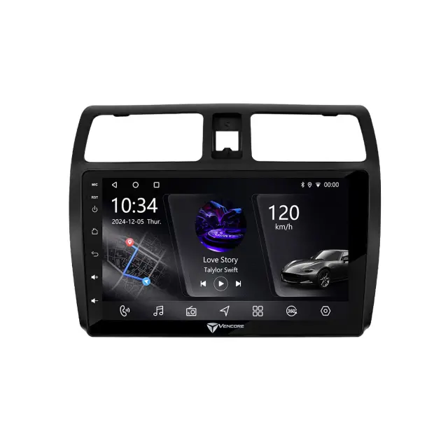 VenCore Οθόνη Multimedia Android 15 10.1" PX5S Octa-Core 2GB/32GB IPS με Πρόσοψη, CarPlay, Android Auto και Υποστήριξη Κάμερας 360° για Suzuki Swift 2005-2010 – Μαύρη (3236-10006-0255B) 2