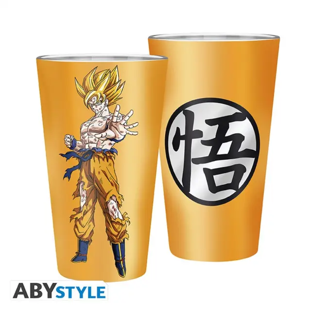 Ποτήρι γυάλινο DRAGON BALL - Premium Large Glass - 400ml - Goku Saiyan ABYVER253