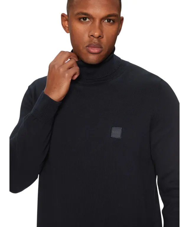 Hugo Boss - Ανδρικό Πλεκτό Πουλόβερ Ζιβάγκο Akiro S 50527573-404 Σκούρο Μπλε 2