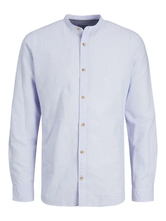 JJESUMMER BAND SHIRT L/S S22 NOOS Cashmere Blue