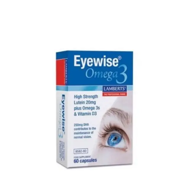 LAMBERTS Eyewise Omega 3 Φόρμουλα για την Καλή Υγεία των Ματιών με Ιχθυέλαιο, Λουτεΐνη & Ζεαξανθίνη, 60caps
