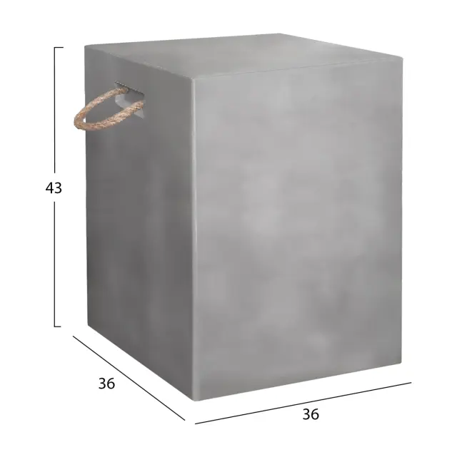 ΣΚΑΜΠΟ ΤΕΤΡΑΓΩΝΟ ΜΕ ΧΕΡΟΥΛΙΑ FB96581.01 FIBER CEMENT ΣΕ ΓΚΡΙ 36x36x43Υεκ 2