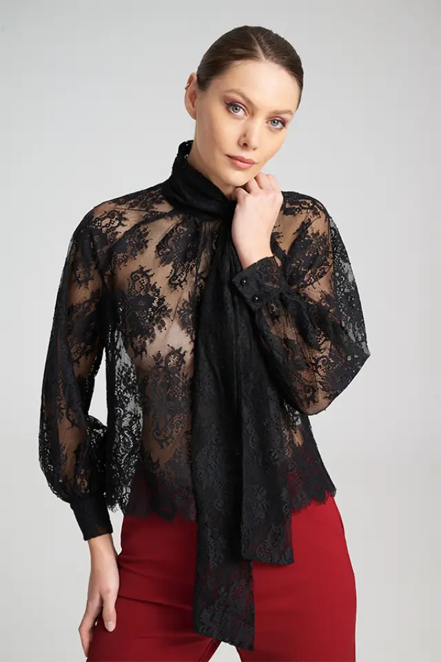 Tereza Lace Blouse με Φιόγκο TEREZA BLOUSE - XS