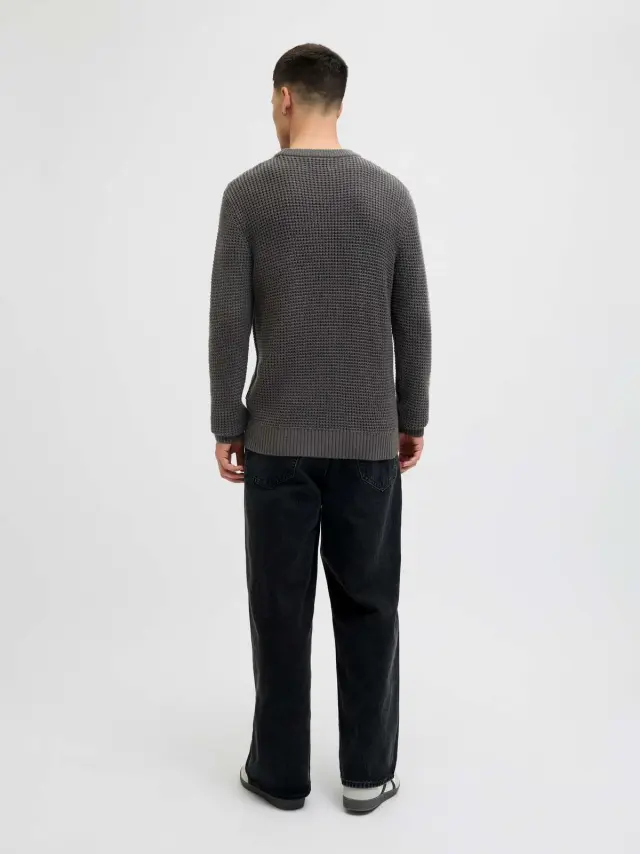 JJGLOBAL KNIT CREW NECK Asphalt 2