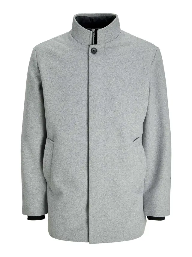 JJEHARRISON WOOL JACKET SN Light Grey Melange