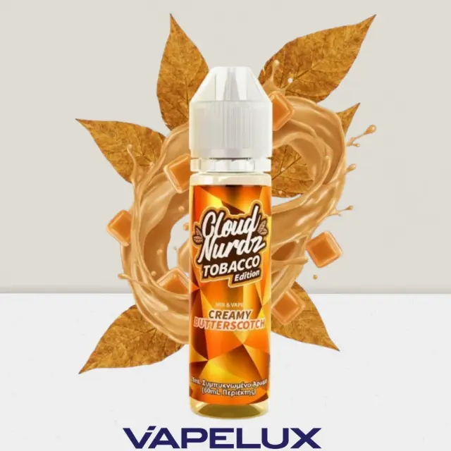 Cloud Nurdz - Tobacco Edition Flavor Shots Creamy Butterscotch 20ml to 60ml