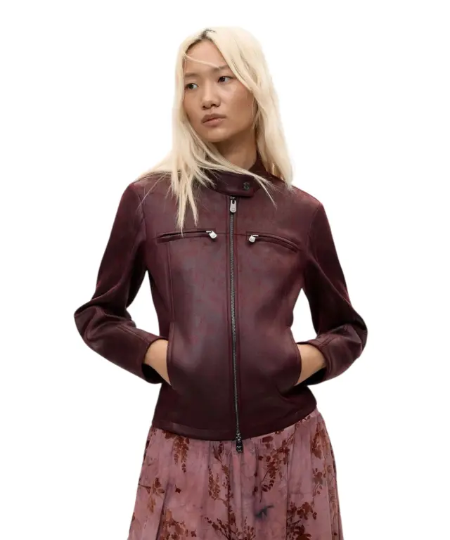 Desigual - Γυναικείο Τζάκετ Bikercy 26WWEW09-3099 Μπορντό 2