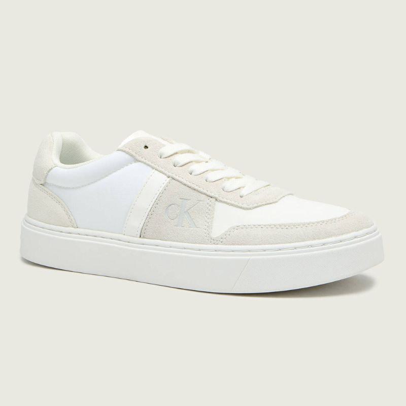 Calvin Klein - Ανδρικά Sneakers Ck Classic Cups Lace Mix Emb Tongue YM0YM01395-0K4 Λευκό - 46