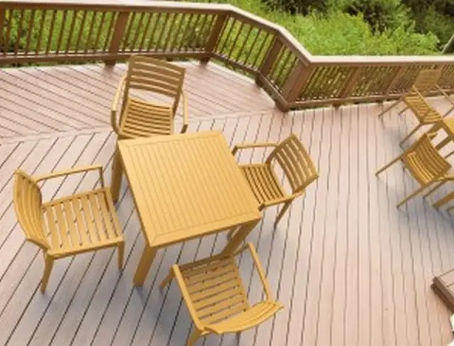 Τραπέζι ARES Teak PP 80x80x75cm 3